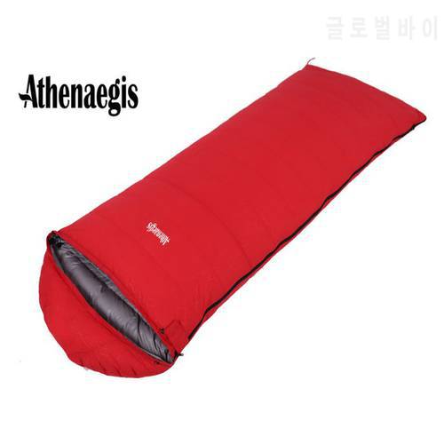 Athenaegis New Style White Duck Down 1500g/1800g/2000g Filling Adult Breathable Waterproof Winter Sleeping Bag