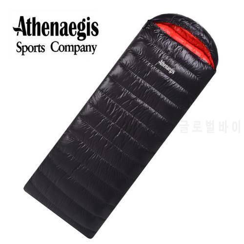 Athenaegis Comfortable White Duck Down 1200g/1500g/1800g Filling Can Be Spliced Envelope Adult Waterproof Sleeping Bag