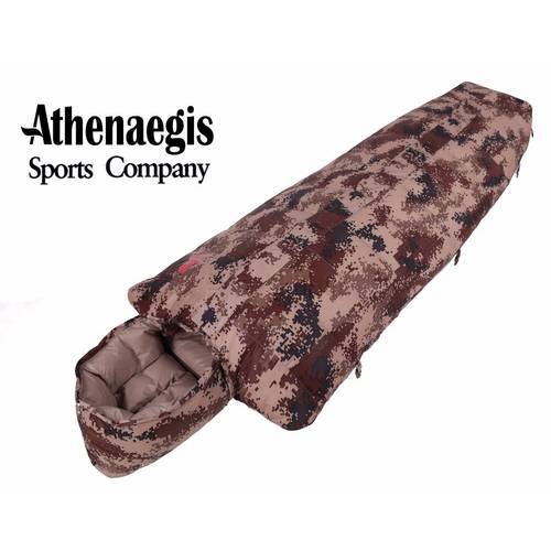 Athenaegis Camouflage White Duck Down 1500g/1800g/2000g Filling Adult Breathable Waterproof Sleeping Bag