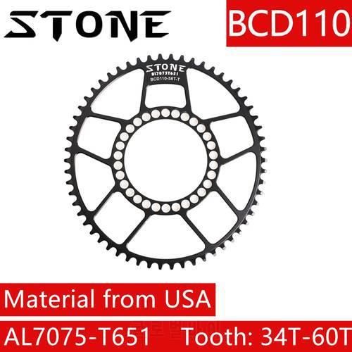 Stone Chainring 110 BCD For CX Oval 36 42 48 50 52 56 58 60T Road Bike Gravel Chainwheel s350 s900 110BCD for sram red rival
