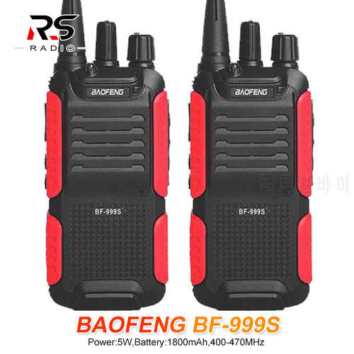 2PCS Baofeng BF-999S PLUS BF 999S Walkie Talkie 5W UHF Amateur Ham CB Radio Station Amador FM VOX HF Transceiver Updated BF-888S