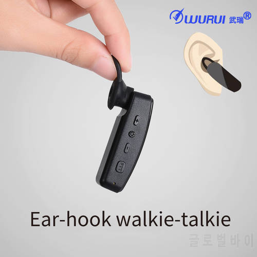 2pc Ear-hook walkie-talkie mini walkie talkie radio comunicador woki toki uhf two way radio 400-470 MHZ