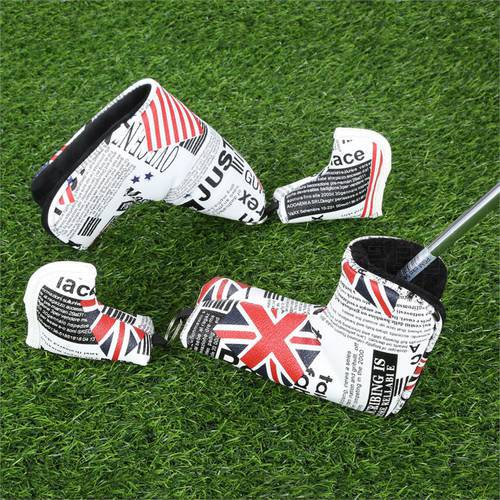 1 Pc UK/US Flag Synthetic Leather Golf Putter Head Cover Protection Headcover Fit All Blade/ Anser Style Putter Golfer Club Head