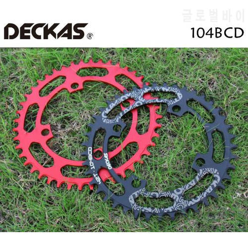 DECKAS 104BCD 40/42/44/46/48/50/52T Mountain Bicycle Chainwheel MTB bike crankset Aluminum Narrow Wide Chainring BCD 104