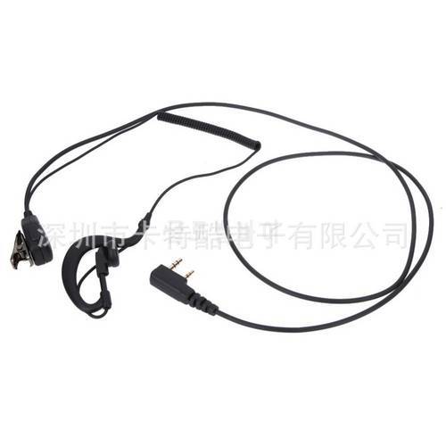200pcs 1m 2 PIN Earpiece Headset PTT MIC Walkie Talkie Comfortable Earbud Accessories for BAOFENG UV5R/KENWOOD/HYT