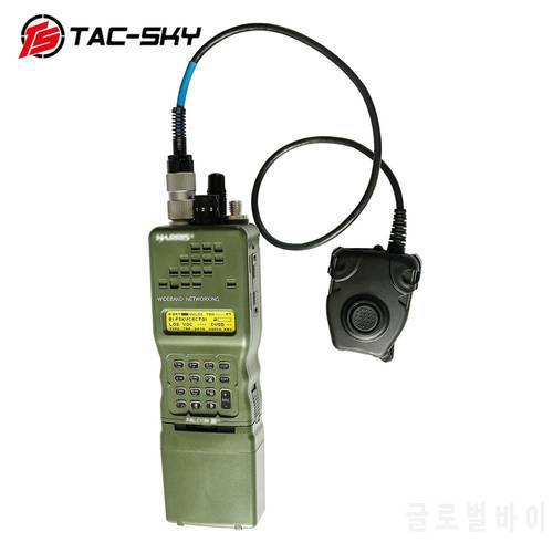 TS TAC-SKY AN / PRC 152 152a Walkie-Talkie Model Radio Harris Virtual Case+ Tactical Headset Ptt 6 Pin PTT Adapter