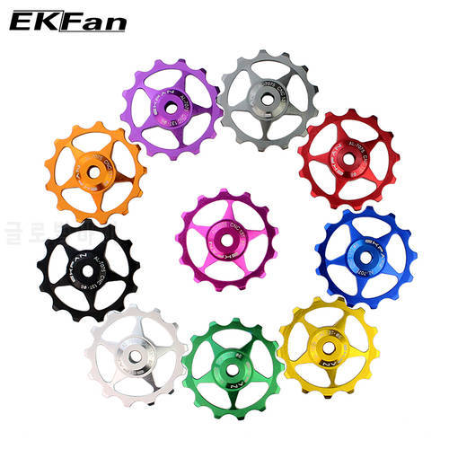 13T Aluminum Alloy MTB Bicycle Rear Derailleur Pulley Jockey Wheel Road Bike Guide Roller Idler Part Cycling Accessory 10 Color