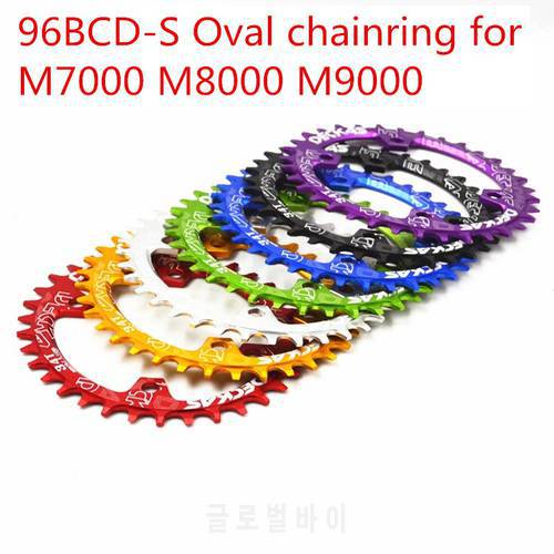 Deckas oval Chainring MTB Mountain bike bicycle chain ring BCD 96mm 32/34/36/38T plate 96BCD-S for 7-11 speed M7000 M8000 M9000