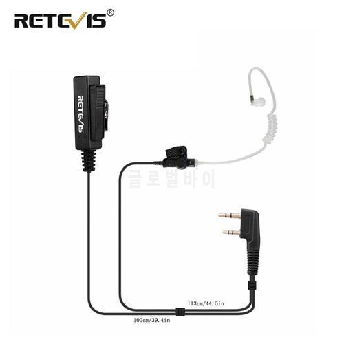Big Size PTT 2Pin Mic Earpiece Headset For Kenwood Retevis H777 RT5R RT5 RT7 RT22 For Baofeng UV5R BF-888S UV-82 Walkie Talkie