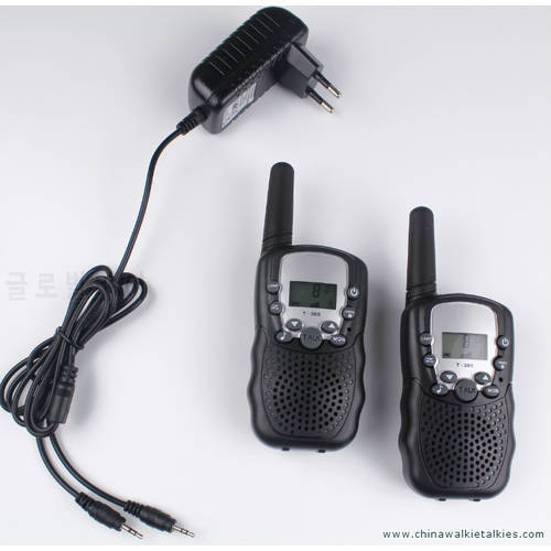 2pcs walkie talkies T388 PMR446 mobile radio communicator VOX FRS/GMRS talkie radios led flashlight + EU or US charger plug