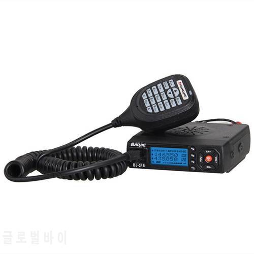 Mini mobile Two way radio BAOJIE BJ-218 UHF/VHF 136-174/400-470MHZ 25W high power for Transportation Racing Walkie Talkie