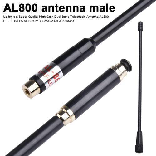 AL800 Walkie-talkie Antenna Extendable Dual Band High Gain SMA-Male Antenna For Puxing PX-2R TYT TH-UVF8D For Yaesu FT-FT-60 R