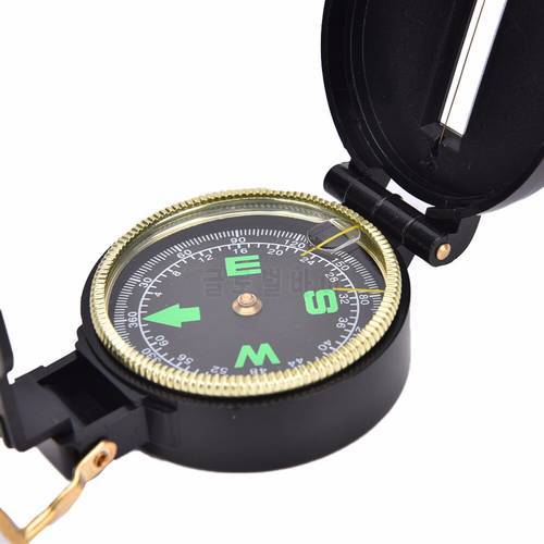 Army Green Portable Folding Lens Compass Military Multifunction Compass Boat Compass Dashboard Dash Mount Outdoor Tools