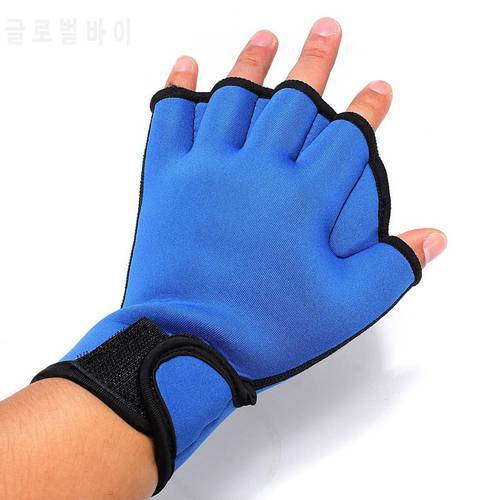 Hot Sale Durable Adults Adjustable Frog Webbed Surfing AID Half Finger Fingerless Gloves Swimming Diving Training Equipment