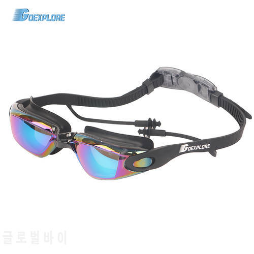 Goexplore Swimming Goggles Adult Clear Anti-Fog UV Protection Waterproof Swim Glasses With Earplugs Sport Eyewear Men Women