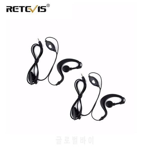 2pcs Kids Radio Earpiece 1-Pin PTT MIC Headphone For Retevis RT388 RT628 RT31 RT32 RT35 Mini Walkie Talkie Accessories J9109A