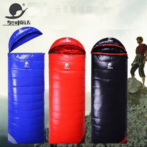 White Goose Down 2800G/3000G Filling Warm Comfortable Waterproof Camping Adult Winter Sleeping Bag Lazy Bag Sac De Couchage