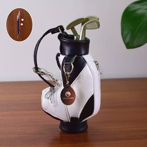 Mini Golf Pen Holder for Desktop Decoration Bag Golf Birthday Cake Golf Gift for Golfer Coworker Fanatic Fans Father &39s Day
