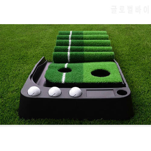 Golf Putting Mat,Mini Golf Putting Trainer with Automatic Ball Return Indoor Artificial Grass Carpet
