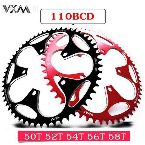 VXM Road Bicylcle 110BCD Crank 36T 50T 52T 54T 56T 58T Chainwheel Alloy Ultralight Climbing Power Chainring Plate Bicycle Parts