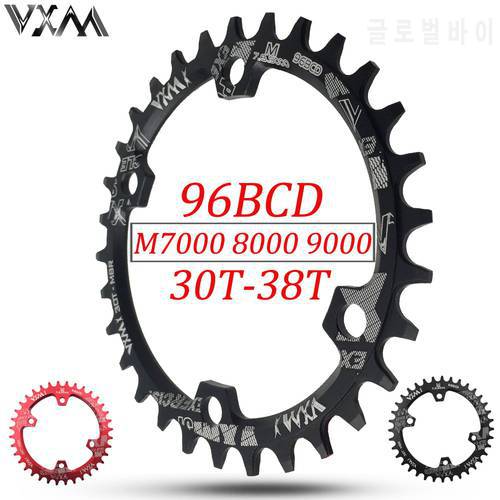 VXM 30T 32T 34T 36T 38T 96BCD Aluminum Alloy Oval Round Chainring Chainwheel Road Bicycle ChainRing for M7000 M8000 M9000