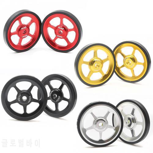 TAIWAN ACRZ 7075 alloy 1pair Super Lightweight Easywheel For Brompton black/silver/gold