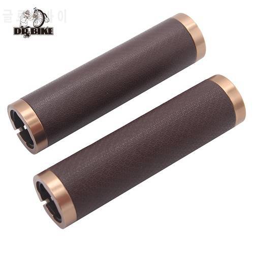 Drbike Classic Leather And Alluminum Handlebar Grips for bike Soft Material bicycle accessory Lackble Hand Bar Classic Design