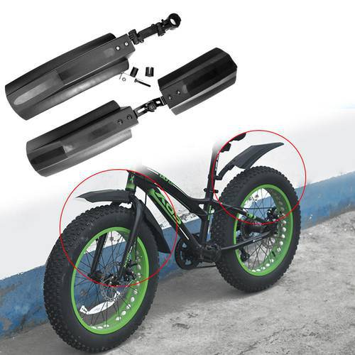 2pcs Quick Release Snow Bicycle Front Rear Mud Guard Fat Bike Fender for 26 Inch Fatbike MTB Bikes Cycling Bicycle Fenders