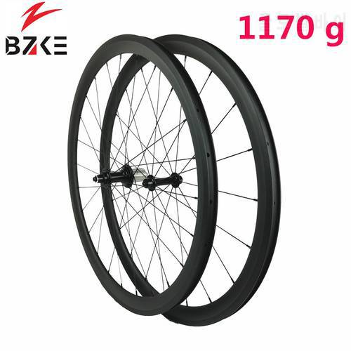 BZKE carbon wheels road 700C racing bicycle wheelset 30 38 50 depth road bike wheel clincher tubeless powerway R13 R36 R39 hub