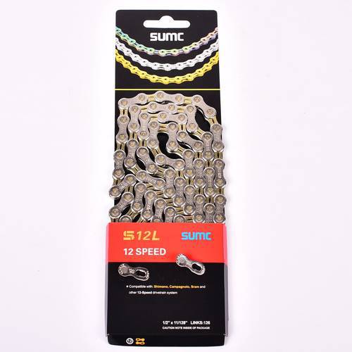 NEW SUMC mountain road bicycle shifting chain 8 9 10 11 12 Speed hollow ultra light gold chain 251g with missinglink M8000 M6000