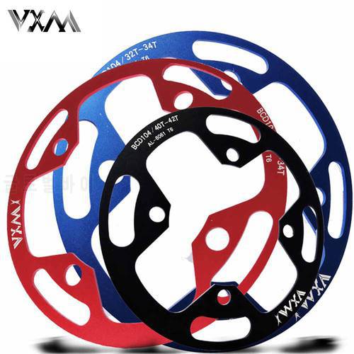 VXM Mountain Bike Crank Protector 104BCD 32T/36T/40T Chainring Protection Cover Bicycle Crankset Guard Chainwheel Accessories