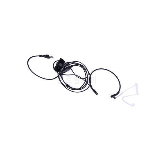 Best Throat Mic Microphone Covert Acoustic Tube Earpiece Headset with Finger PTT for 2-pin Midland Alan Radio for GXT-1050 M24S