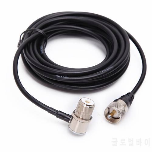 RG58 5m/16.4ft Low Loss Car Extension Coaxial Feeder Cable for Baofeng TYT QYT KT-7900D Baojie Mobile Radio Accessaries