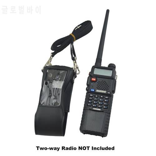 BAOFENG 5r walkie talkie Soft Leather Case holder for 3800mAh extended baofeng radio UV-5R BF-UV5R UV-5RA UV-5RE