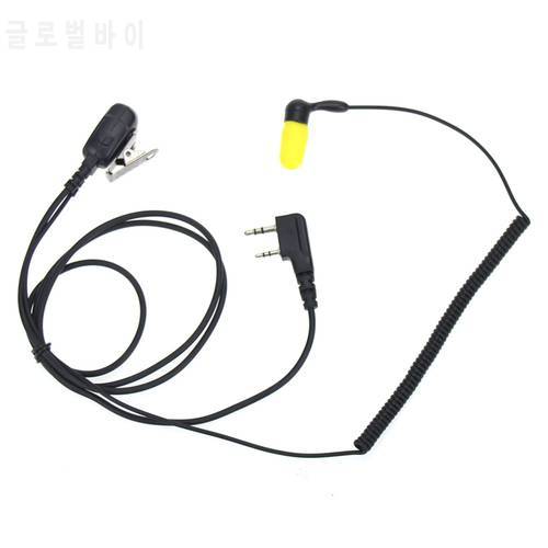 Universal K Plug Walkie Talkie Earphone Elastic Two Way Radio Headphone Headset 2 Pin PTT For kenwood Baofeng BF-UV5R BF-888S