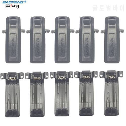 100% Original 10pcs Belt Clip clamps For Baofeng Uv-82 cb Two Way Radios Walkie Talkie Accessories Uv 82 8w Back Metal Clips