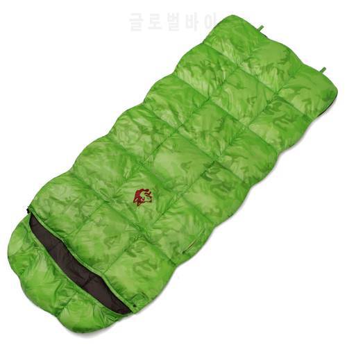 Jungle King Winter Outdoor High Quality Down Filling Envelope Camping Gear -20 Degrees Thickening Widening Camo Sleeping Bag800g