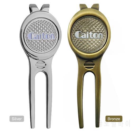 1pcs Golf divot Repair tool with Marker Pitch Mark Green Divot Tool Golf Pitchfork Golf Training Aids Ball Tool Accessories