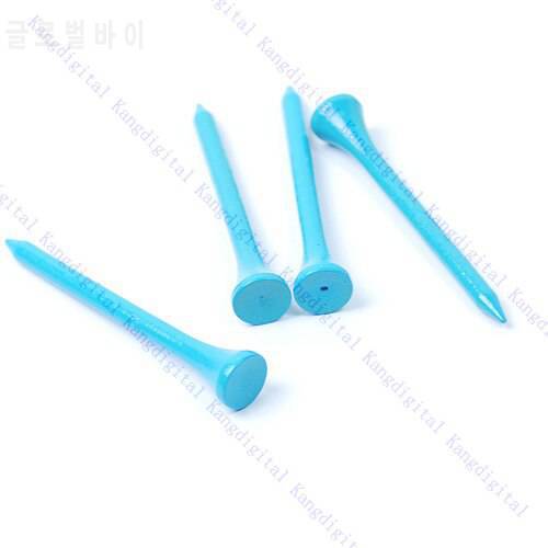 100 pcs 70mm Blue Wood Wooden Golf Ball Tees Tools High Quality Brand New Lightweight Practical Multicolor Colorful