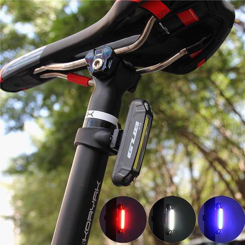 Rechargeable LED USB Mountain Bike Tail Light Taillight Safety Warning Bicycle Rear Light Night Riding Warning Lights 3colors