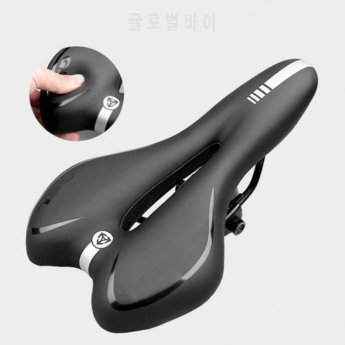 MTB Bike Seat Suspension Bicycle Saddle Gel Leather Road Cycling Cushion Pad Shell Saddle for Bicycle