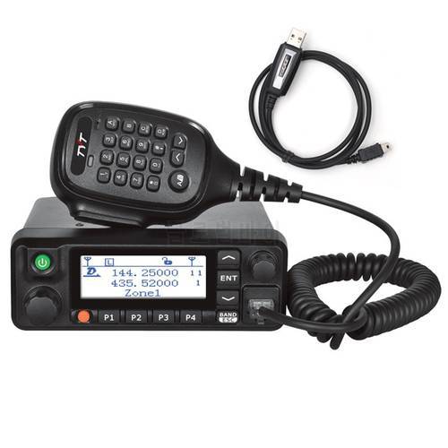TYT MD-9600 Dual Band 136-174MHz & 400-480Mhz Digital Mobile Radio 50/45/25W High Quality DMR Radio + 1 Programming Cable