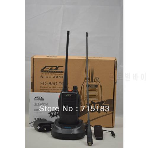 2013 New Arrival FD-850 Plus 10Watt UHF 400-470MHz Professional Transceiver walkie talkie 10km 10w waterproof two way radio