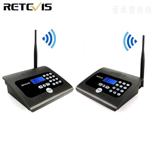 RETEVIS RT57 Duplex Indoor Wireless Calling Intercom System Business Calling Device Two-way Desktop Radio For Office/Home 2PCS