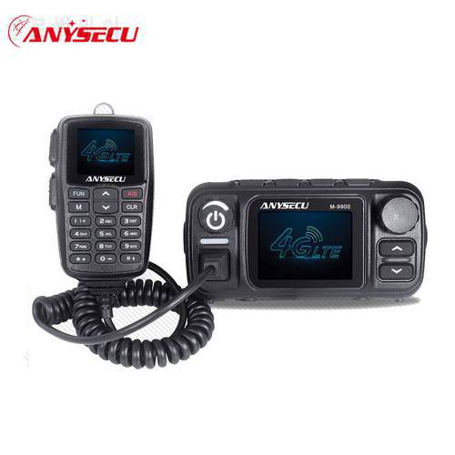 Anysecu M-9900 4G LTE POC VHF UHF Dual Mode Mobile Radio 25W Ham Radio Station Walkie Talkie Communciator Real PTT Network Radio