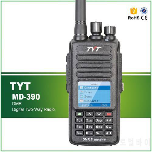 Original TYT MD-390 2200mAh Battery IP67 Waterproof Transceiver Digital Radio UHF 400-480MHz Repeater Two Way Radio