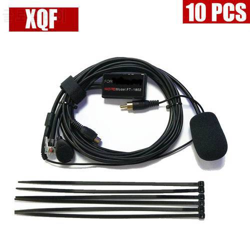 XQF 10PCS Hands microphone speaker 6 pins for Yaesu FT1807 FT1900 FT7800R,FT7900R,FT8800R,FT8900R FT2800 etc car vehicle radio