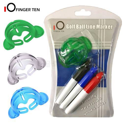 Hot Sale Durable Plastic Golf Ball Liner Marker Template Drawing Marking Spot Liner Alignment Putting Tool with 3 Marker Pens