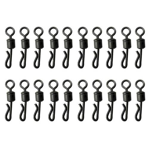 100-500PC Q-shaped Rolling Quick Change Swivels Size 4 Snap Connectors Carp Fishing Terminal Tackle for Carp Fishing Accessories