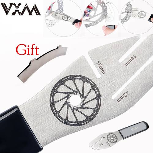 VXM Bicycle Repair Tools Wrench Disc Brake Rotor Alignment Truing Tool Adjustment Durable Stainless Steel Wrench Rubber Handle